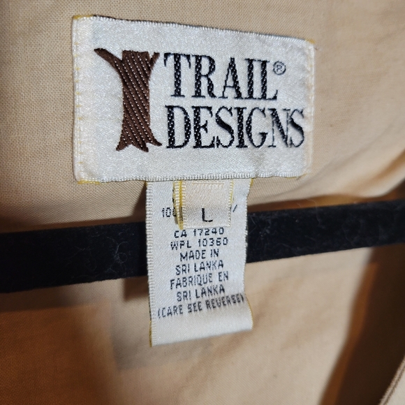 Trail Designs tan cotton hiking fishing hunting cargo vest Size Large - Picture 4 of 7